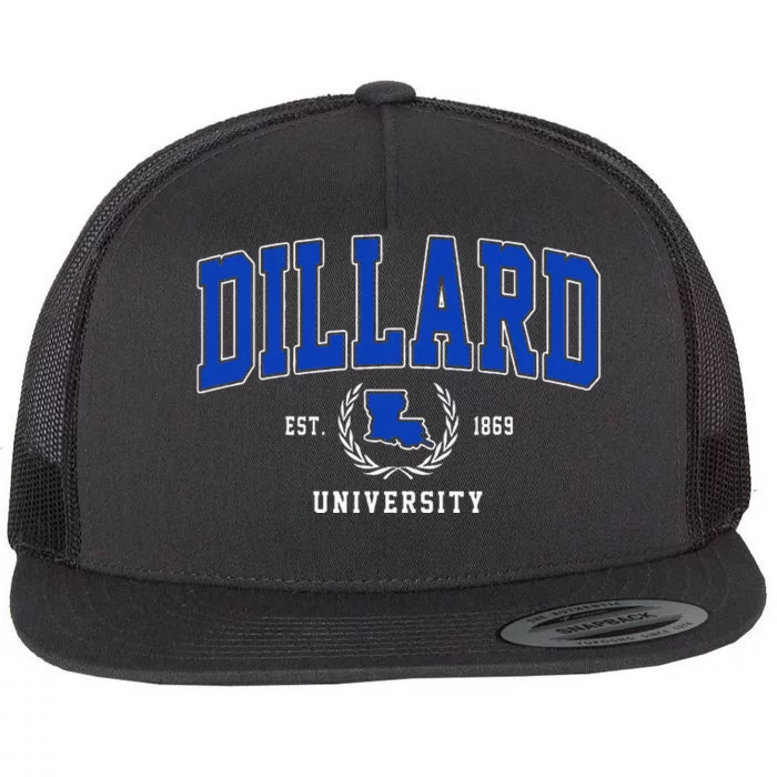 Dillard University Arch Design Flat Bill Trucker Hat