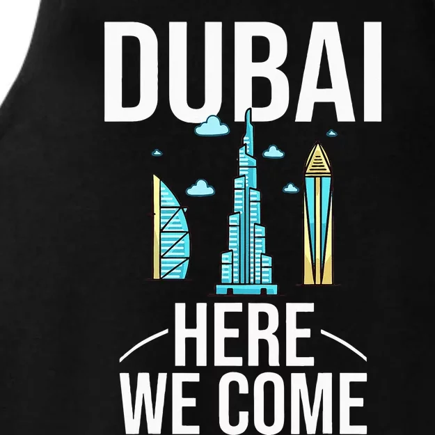 Dubai United Arab Emirates Uae City Trip Skyline Map Travel Ladies Tri-Blend Wicking Tank