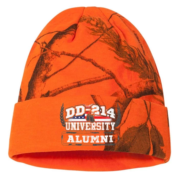 DD214 University Alumni Military Vet Retired Veteran Flag Kati - 12in Camo Beanie