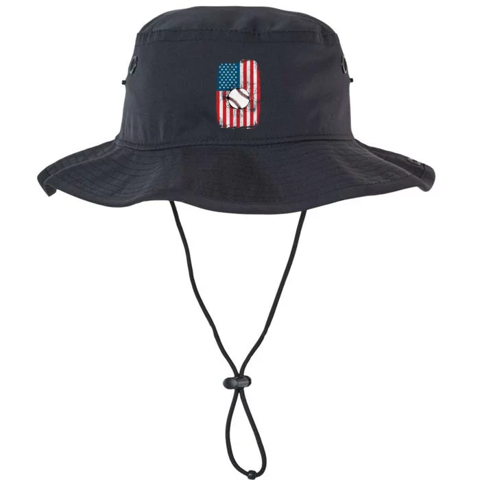 Distressed USA American Flag Baseball Legacy Cool Fit Booney Bucket Hat