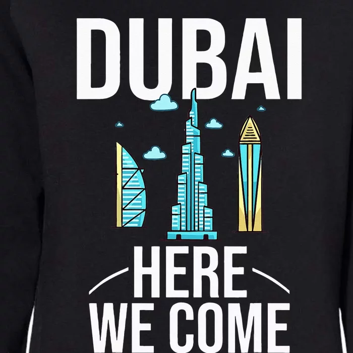 Dubai United Arab Emirates Uae City Trip Skyline Map Travel Womens California Wash Sweatshirt