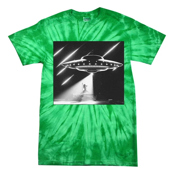 Down Ufo Bad Alien Funny Tie-Dye T-Shirt