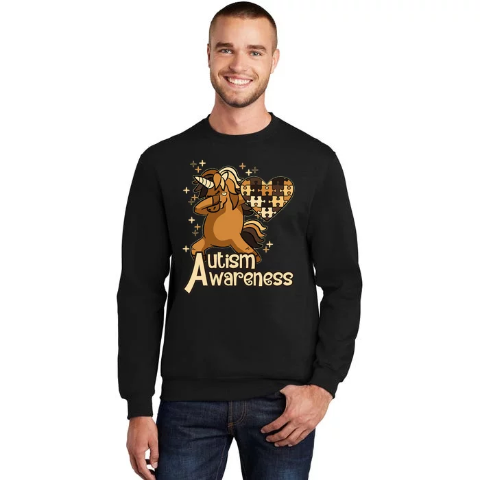 Dabbing Unicorn Black History Month BLM Autism Awareness Sweatshirt