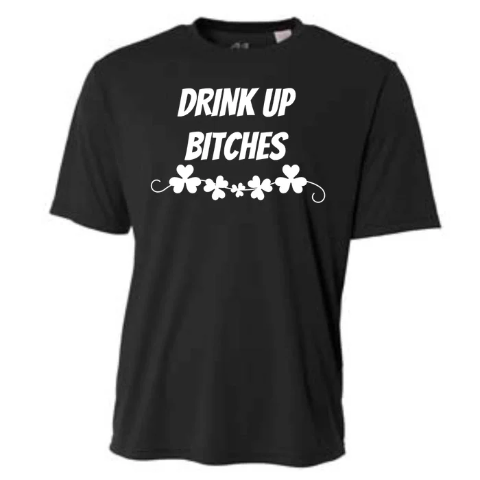 Drink Up Bitches St Patricks Day Cooling Performance Crew T-Shirt