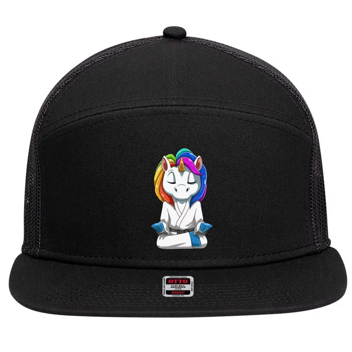 Dabbing Unicorn Brazilian Jiu Jitsu Mom Tee BJJ 7 Panel Mesh Trucker Snapback Hat