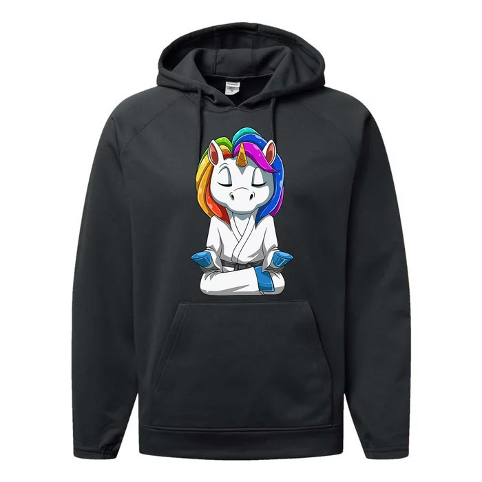 Dabbing Unicorn Brazilian Jiu Jitsu Mom Tee BJJ Performance Fleece Hoodie