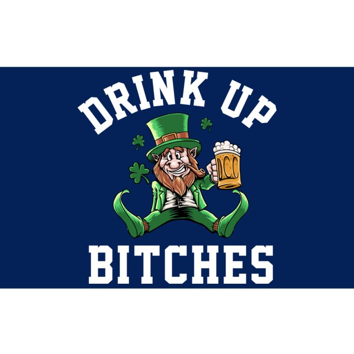 Drink Up Bitches Funny Leprechaun St Patrick's Day Bumper Sticker