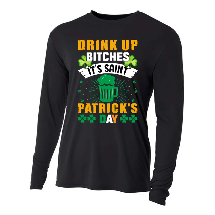 Drink Up Bitches It Funny St Cooling Performance Long Sleeve Crew