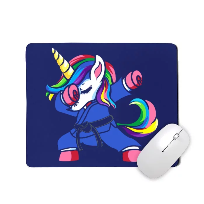 Dabbing Unicorn Brazilian Jiu Jitsu Mom Tee, BJJ Women Girl Mousepad