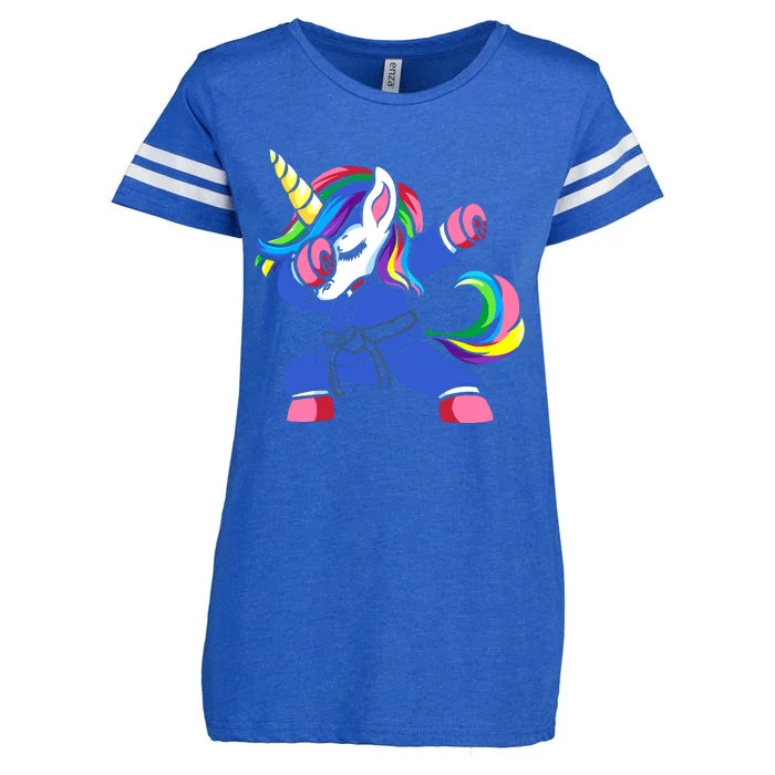 Dabbing Unicorn Brazilian Jiu Jitsu Mom Tee, BJJ Women Girl Enza Ladies Jersey Football T-Shirt