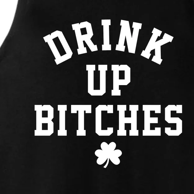 Drink Up Bitches Funny St Patrick's Day Party Ladies Tri-Blend Wicking Tank