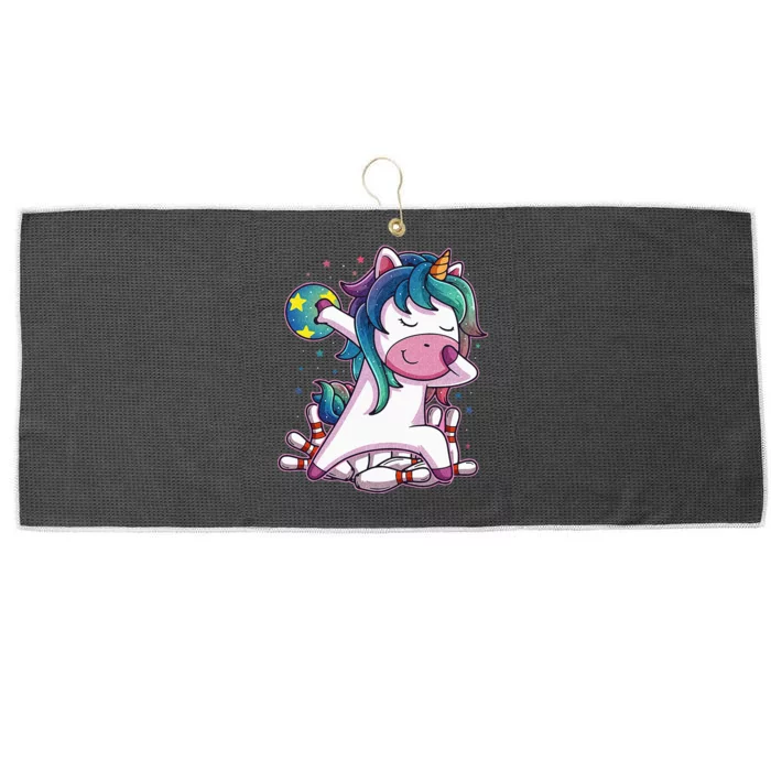 Dabbing Unicorn Bowling Birthday Party Gift For Large Microfiber Waffle Golf Towel