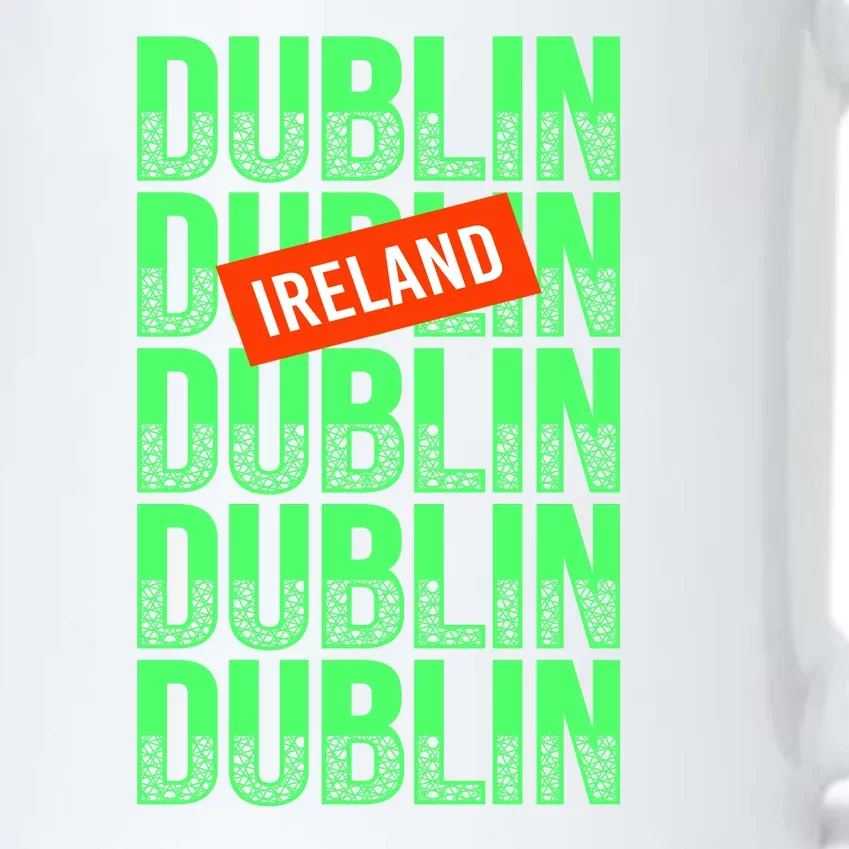 Dublin Ireland Typography Black Color Changing Mug