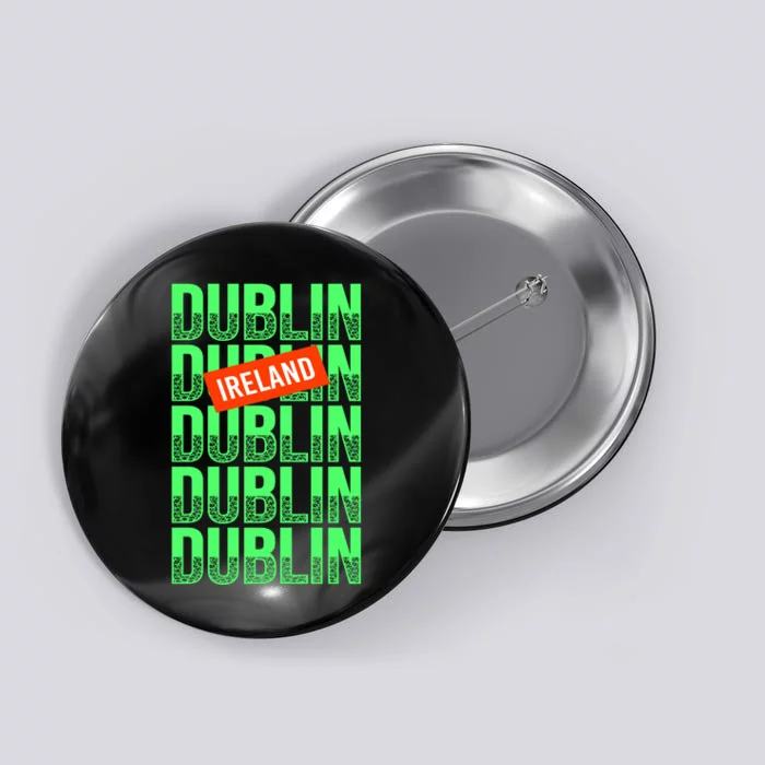 Dublin Ireland Typography Button