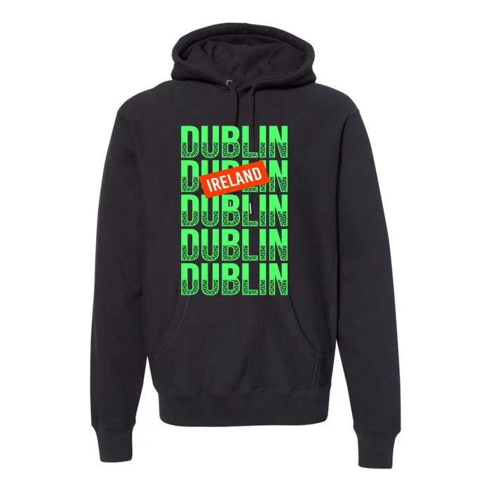 Dublin Ireland Typography Premium Hoodie