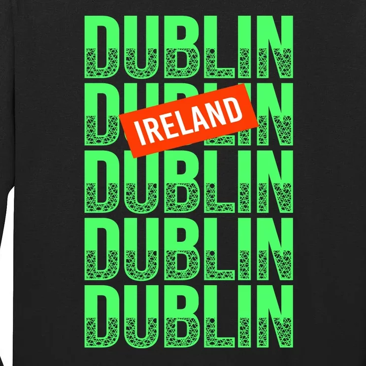 Dublin Ireland Typography Tall Long Sleeve T-Shirt