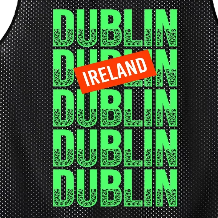 Dublin Ireland Typography Mesh Reversible Basketball Jersey Tank