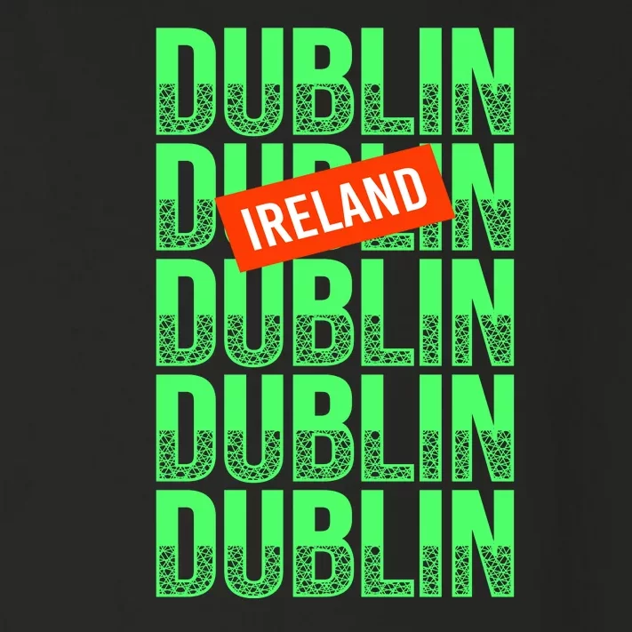 Dublin Ireland Typography Toddler Long Sleeve Shirt