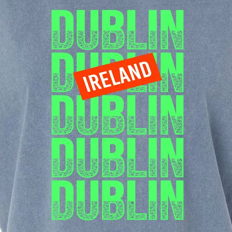 Dublin Ireland Typography Garment-Dyed Women's Muscle Tee