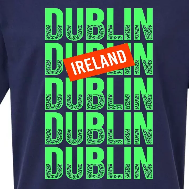 Dublin Ireland Typography Sueded Cloud Jersey T-Shirt