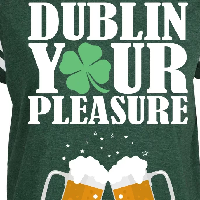 Dublin Your Pleasure Irish Beer Clover Enza Ladies Jersey Football T-Shirt