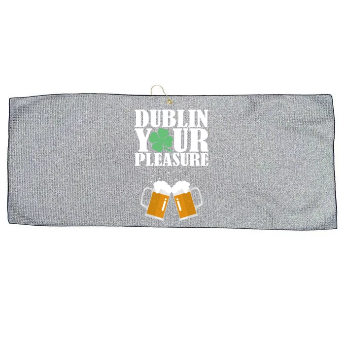 Dublin Your Pleasure Irish Beer Clover Large Microfiber Waffle Golf Towel