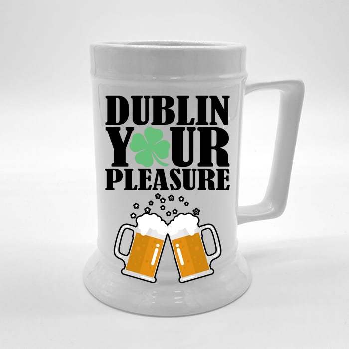 Dublin Your Pleasure Irish Beer Clover Front & Back Beer Stein