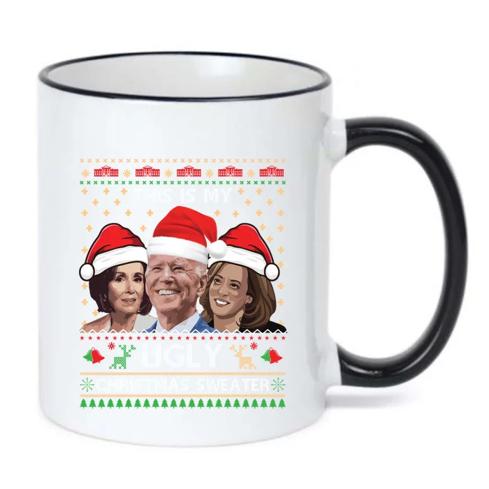 Democratic Ugly Christmas Political Group Biden Xmas Gift Black Color Changing Mug