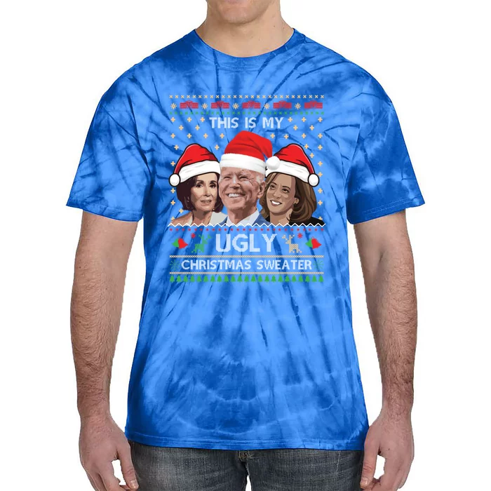 Democratic Ugly Christmas Political Group Biden Xmas Gift Tie-Dye T-Shirt