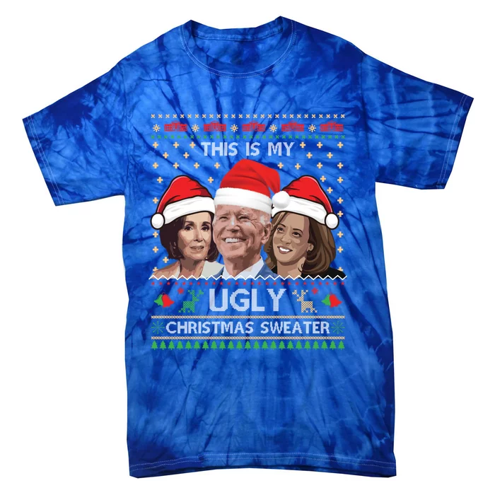 Democratic Ugly Christmas Political Group Biden Xmas Gift Tie-Dye T-Shirt