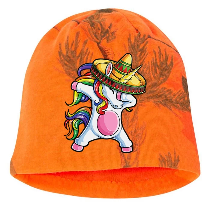 Dabbing Unicorn Cute Cinco De Mayo Women Mexican Kati - Camo Knit Beanie