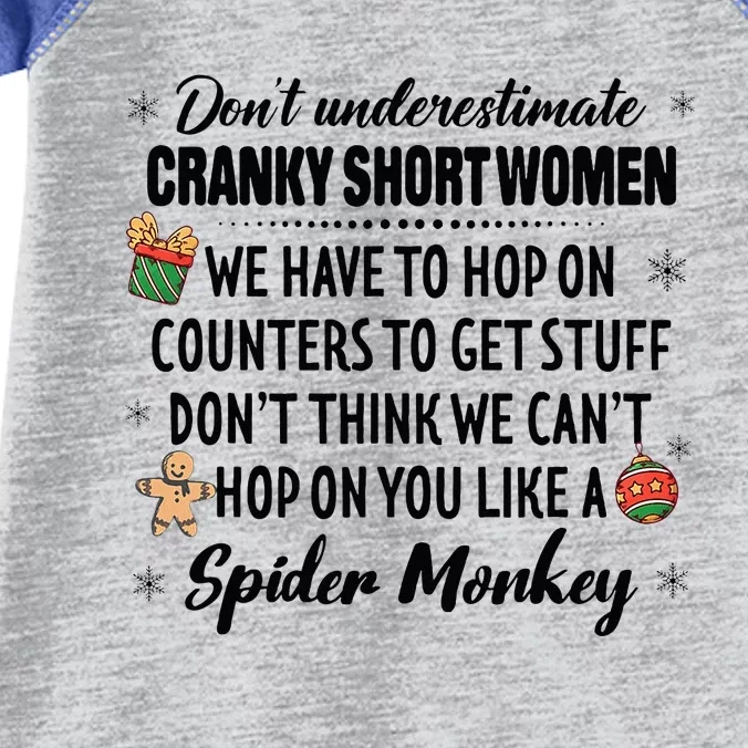 Don't Underestimate Cranky Short  We have To Hop Infant Baby Jersey Bodysuit