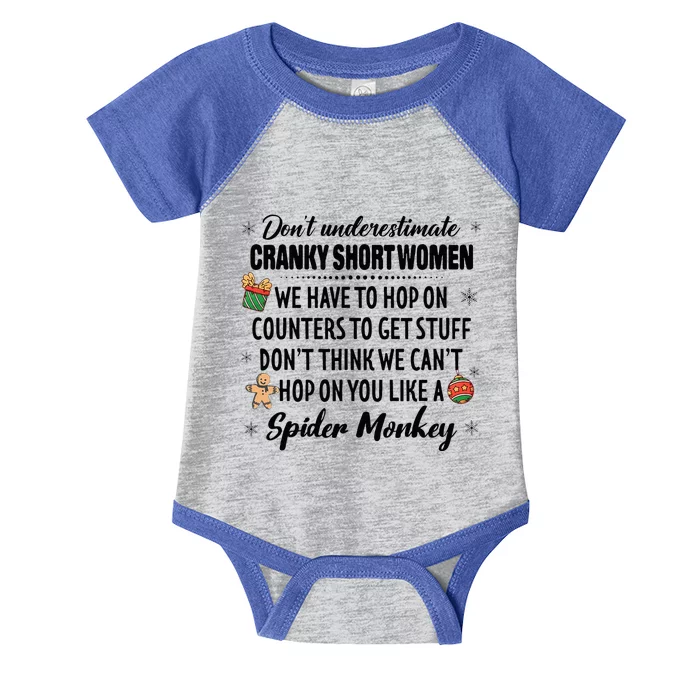 Don't Underestimate Cranky Short  We have To Hop Infant Baby Jersey Bodysuit