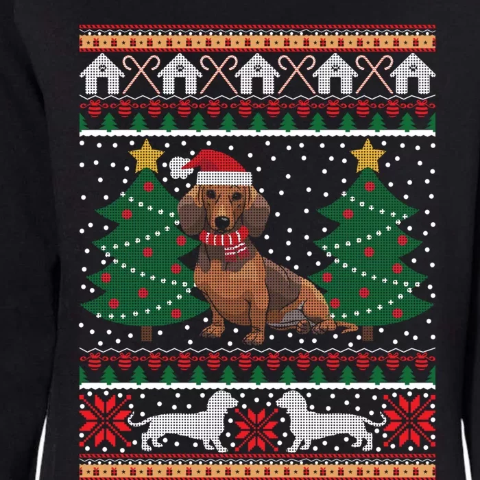 Dachshund Ugly Christmas Funny Holiday Dog Lover Xmas Gift Cool Gift Womens California Wash Sweatshirt