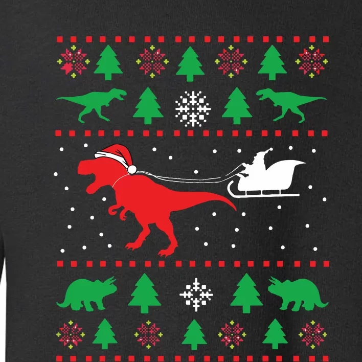 Dinosaur Ugly Christmas Sweater Toddler Sweatshirt