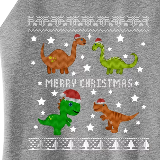 Dinosaur Ugly Christmas Funny Xmas Gift Adults Great Gift Women’s Perfect Tri Rocker Tank