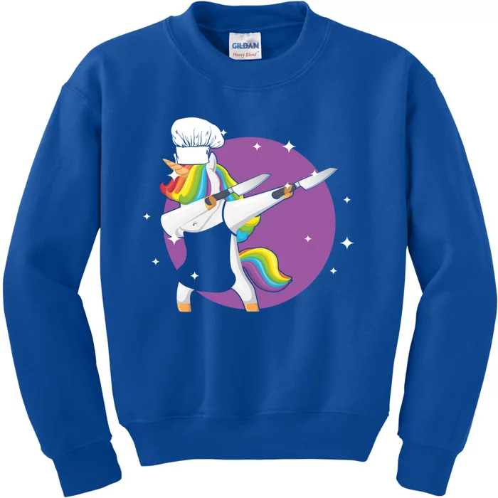 Dabbing Unicorn Chef Cook Cuisine Food Restaurant Baker Gift Kids Sweatshirt