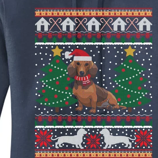 Dachshund Ugly Christmas Funny Holiday Dog Lover Xmas Gift Great Gift Women's Pullover Hoodie