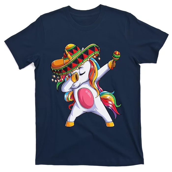 Dabbing Unicorn Cinco De Mayo Mexican Gift T-Shirt