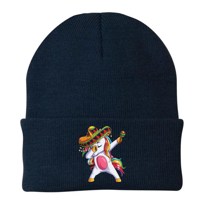 Dabbing Unicorn Cinco De Mayo Mexican Gift Knit Cap Winter Beanie