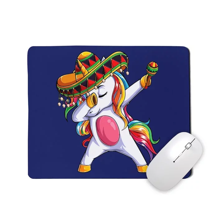 Dabbing Unicorn Cinco De Mayo Mexican Gift Mousepad