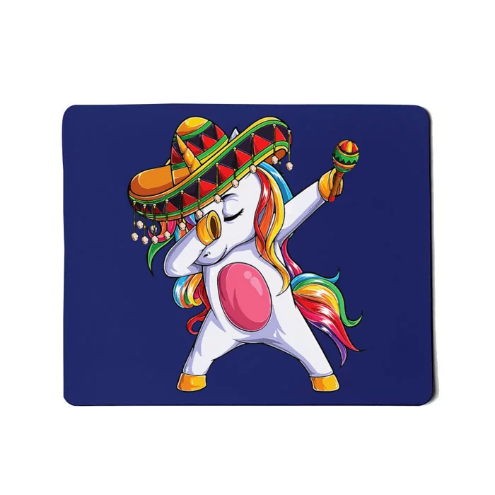 Dabbing Unicorn Cinco De Mayo Mexican Gift Mousepad