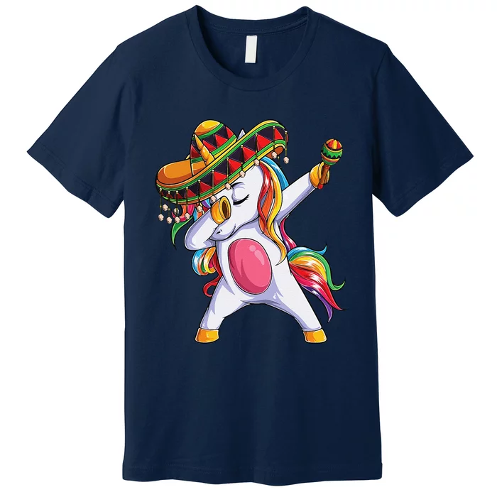 Dabbing Unicorn Cinco De Mayo Mexican Gift Premium T-Shirt