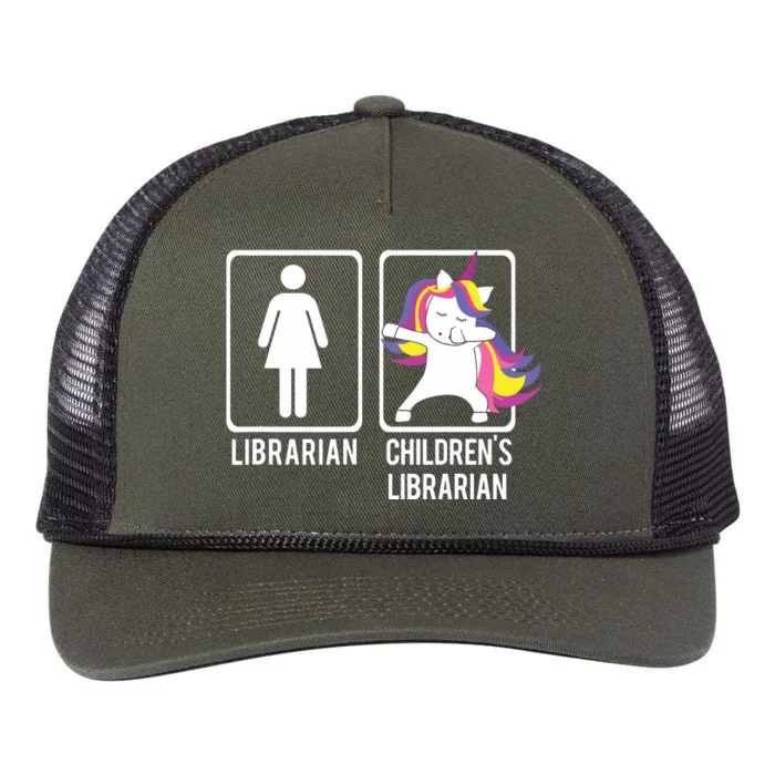 DABBING UNICORN CHILDRENS LIBRARIAN Gift Dabs Library Retro Rope Trucker Hat Cap