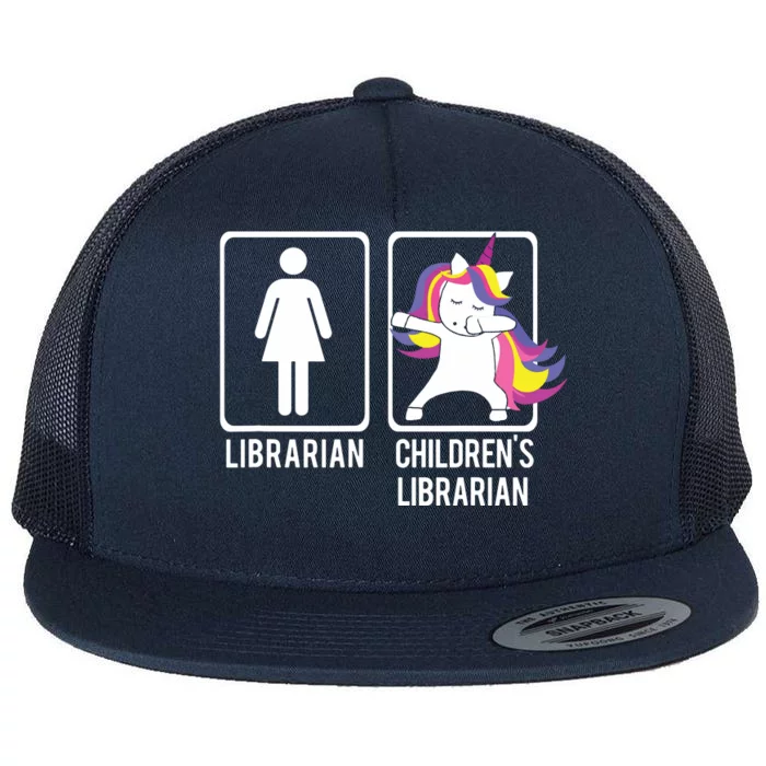 DABBING UNICORN CHILDRENS LIBRARIAN Gift Dabs Library Flat Bill Trucker Hat