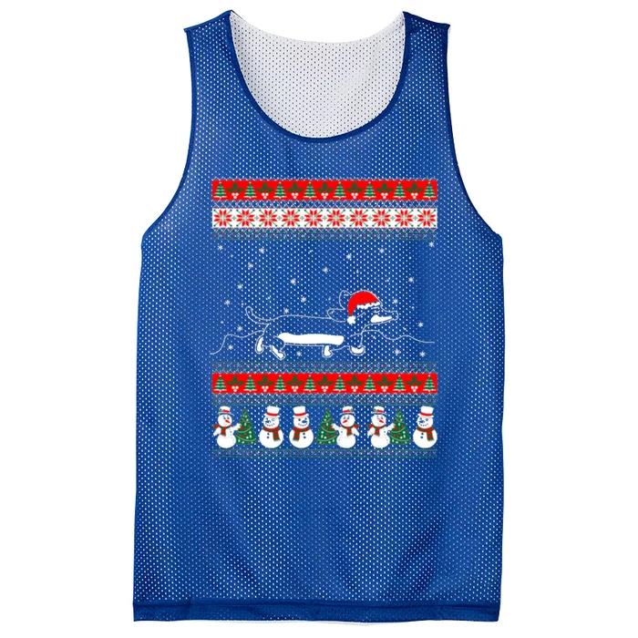 Dachshund Ugly Christmas Gift For Christmas Birthday Mesh Reversible Basketball Jersey Tank