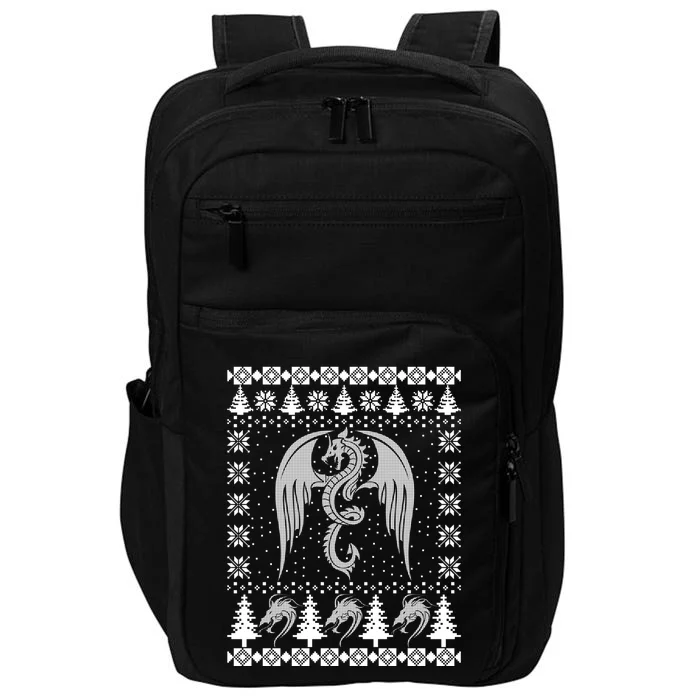 Dragon Ugly Christmas Fantasy Mystical Holiday Xmas Gift Impact Tech Backpack