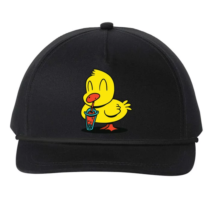 Duck Bubble Tea Snapback Five-Panel Rope Hat