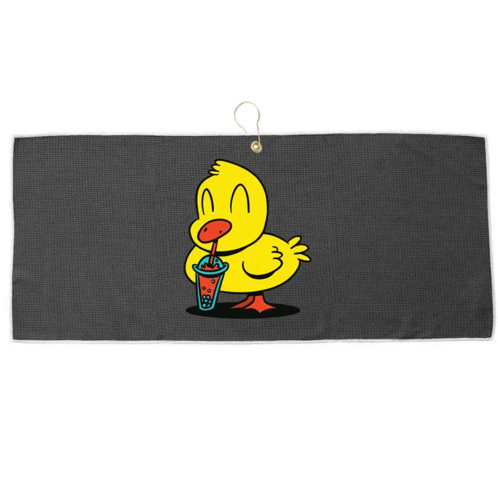 Duck Bubble Tea Large Microfiber Waffle Golf Towel