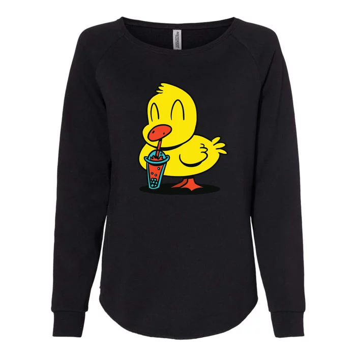 Duck Bubble Tea Womens California Wash Sweatshirt